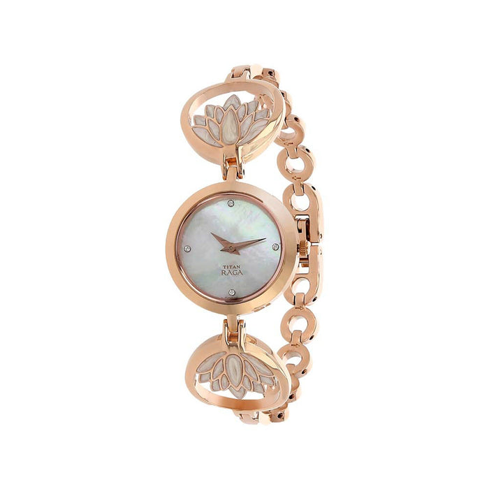 Titan Raga Mother of Pearl Dial Analog Watch for Women 2540WM01