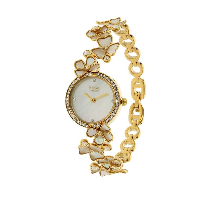 Titan Raga Mother of Pearl Dial Analog Watch for Women 95030YM01