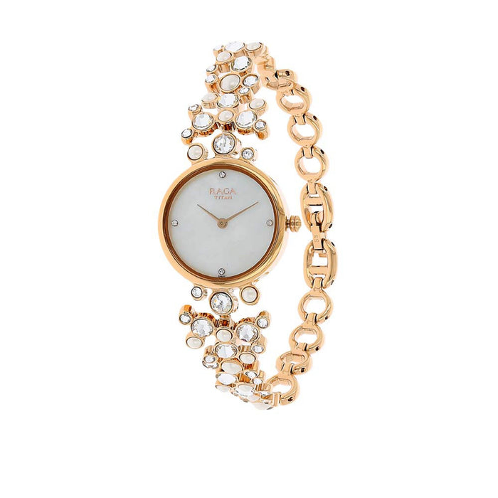 Titan Raga Mother of Pearl Dial Analog Watch for Women 95032WM01