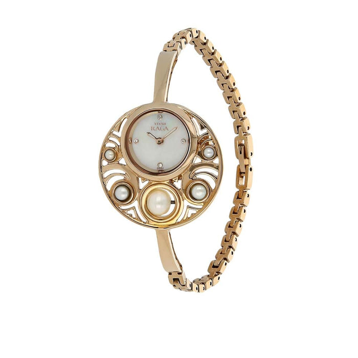 Titan Raga Mother of Pearl Dial Analog Watch for Women 9972WM01