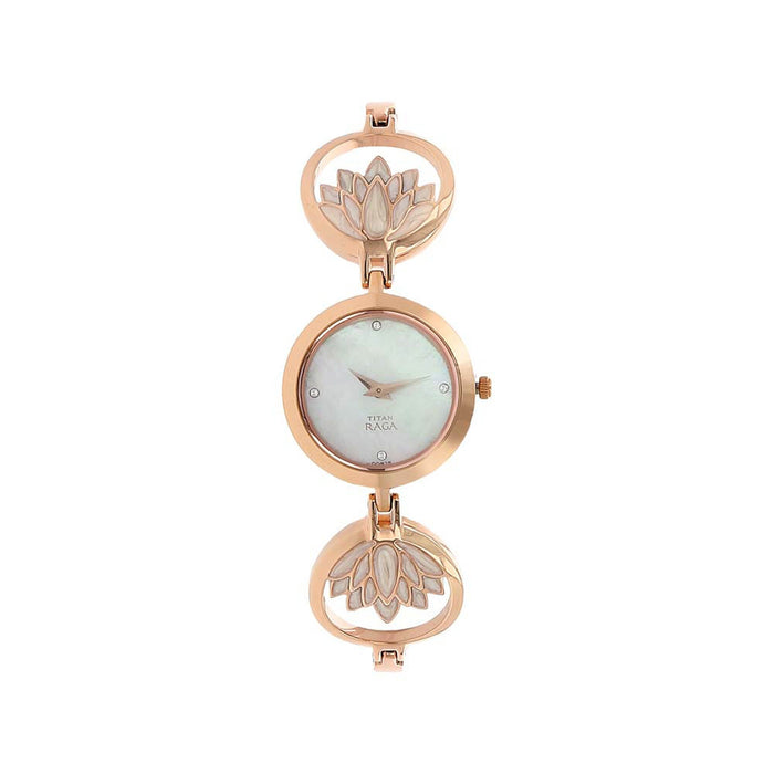 Titan Raga Peach Dial Analog Watch for Women 2540WM05