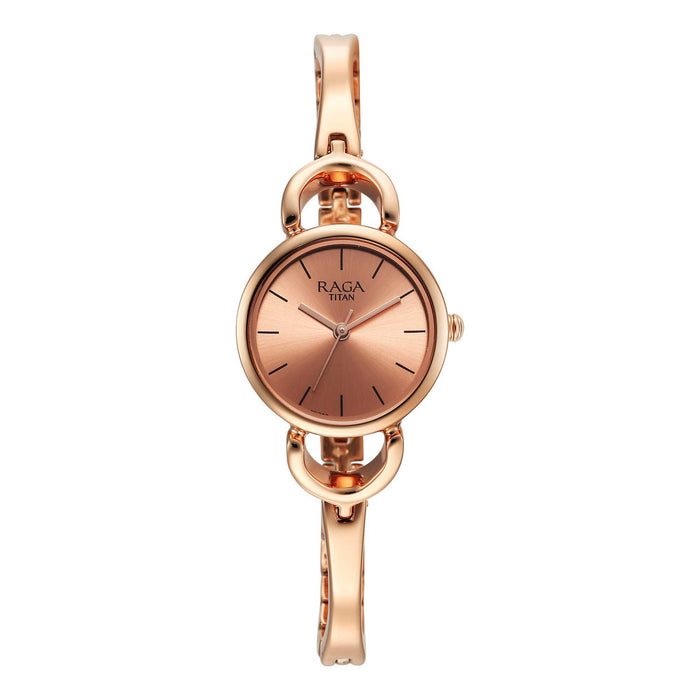 Titan Raga Rose Gold Dial Watch for Women 2724WM01