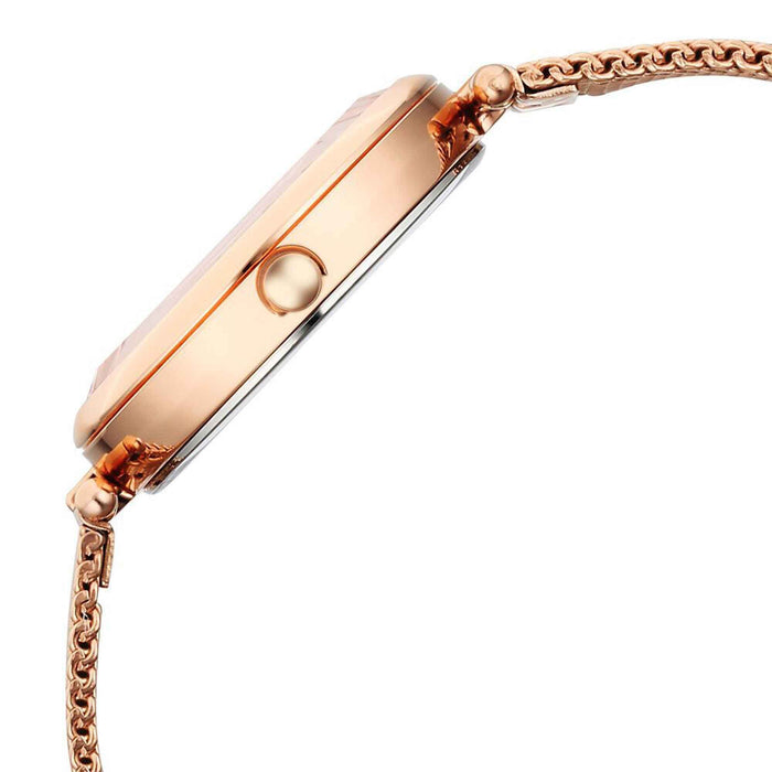 Titan Raga Showstopper Quartz Analog Pink Dial Metal Strap Watch For Women