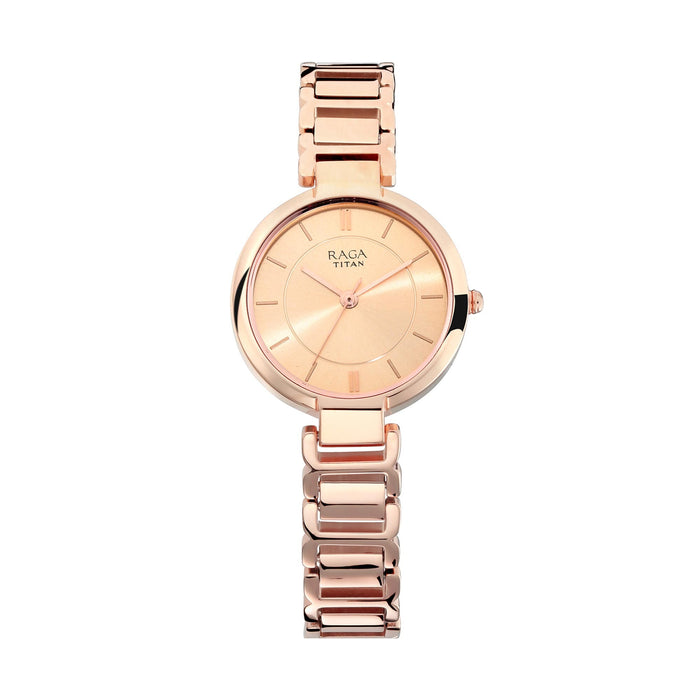 Titan Raga Viva Analog Rose Gold Dial Women's Watch-NL2608WM01/NR2608WM01