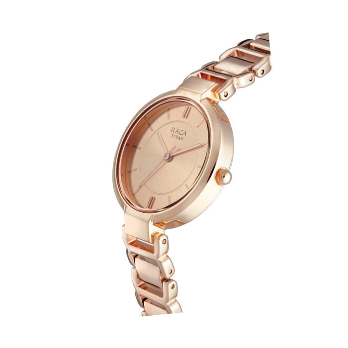 Titan Raga Viva Analog Rose Gold Dial Women's Watch-NL2608WM01/NR2608WM01