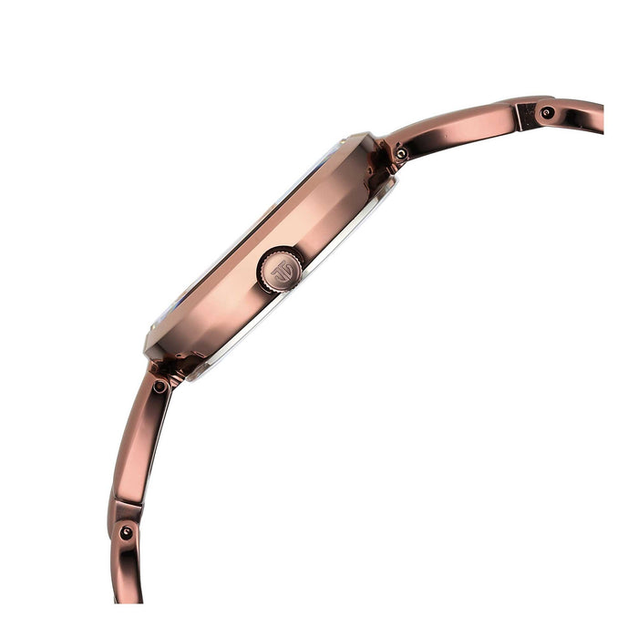 Titan Raga Viva Quartz Analog with Date Rose Gold Dial Brown Metal Strap Watch for Women 2642QM01