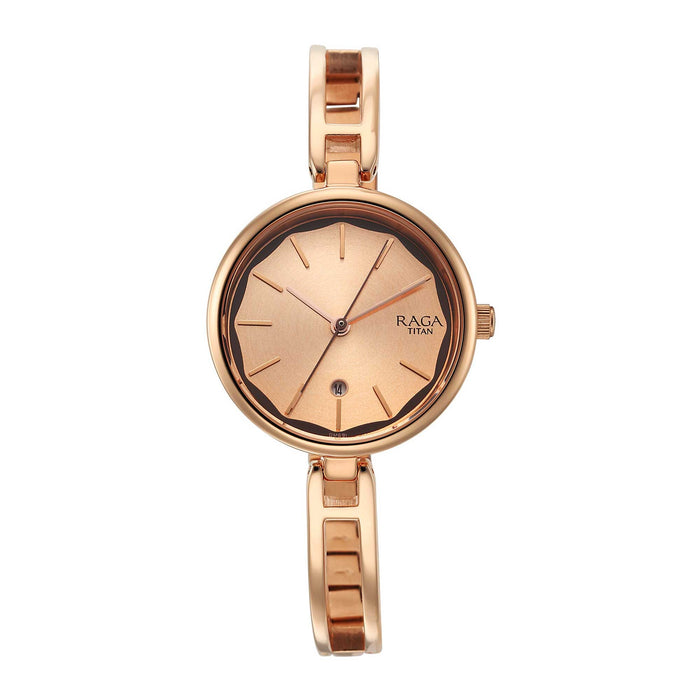 Titan Raga Viva White Dial Metal Strap Watch for Women 2683WM01