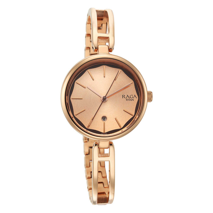 Titan Raga Viva White Dial Metal Strap Watch for Women 2683WM01