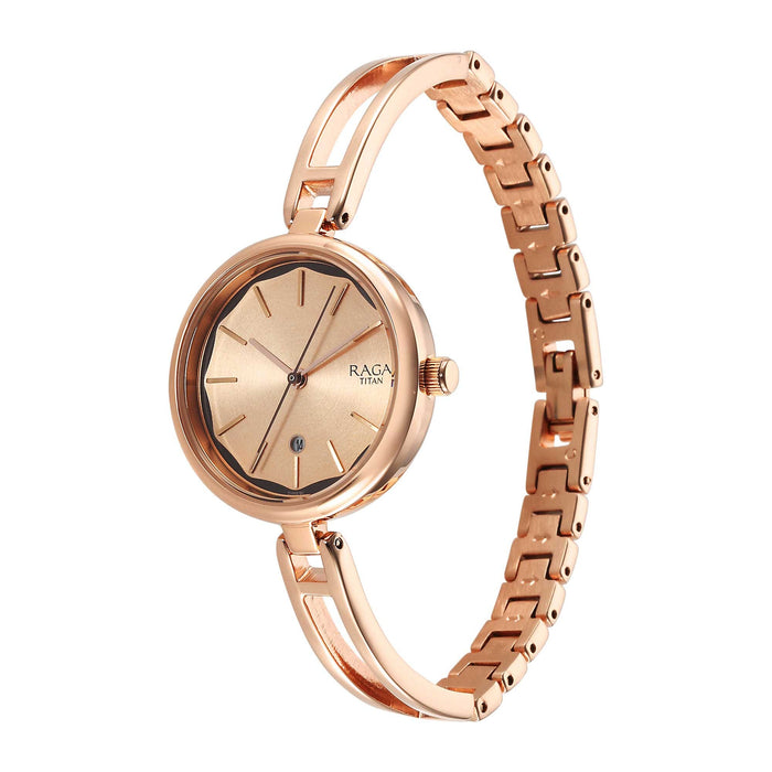 Titan Raga Viva White Dial Metal Strap Watch for Women 2683WM01