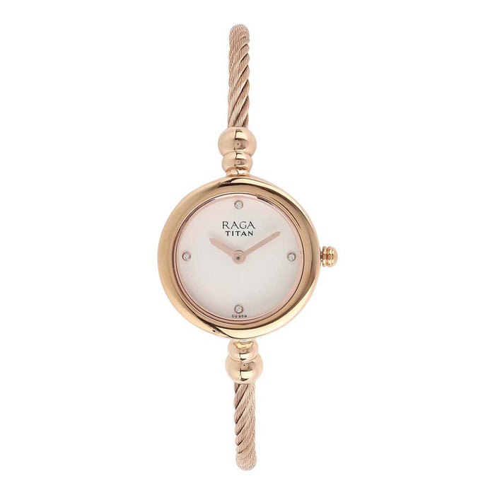 Titan Raga White Dial Analog Watch for Women 2586WM01