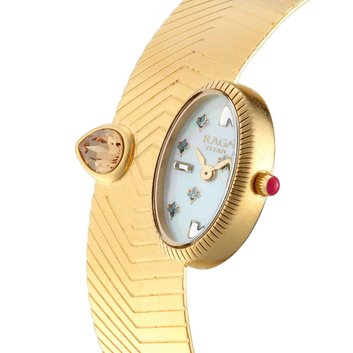 Titan Raga X Masaba Mother of Pearl Dial Women Watch With Metal Strap 95091YM01