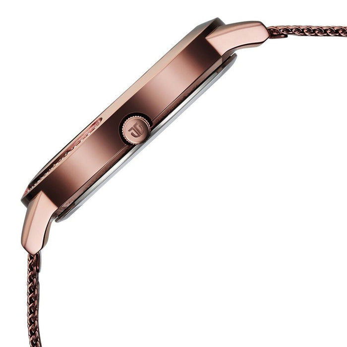 Titan Razzle Dazzle Quartz Analog Brown Dial Stainless Steel Mesh Strap Watch For Women