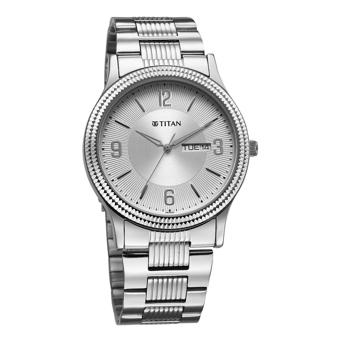Titan Siler White Dial Analog Watch for Men
