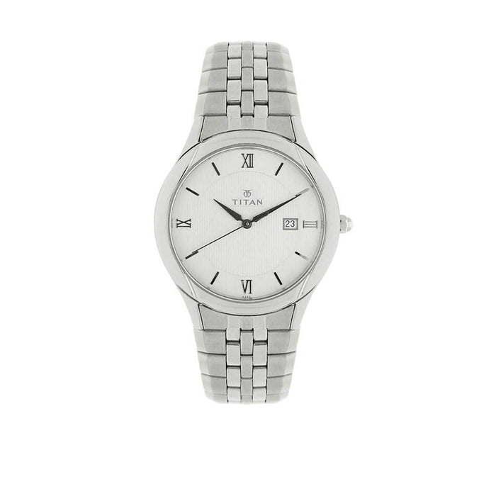 Titan Silver Dial Analog Watch for Men 1494SM01