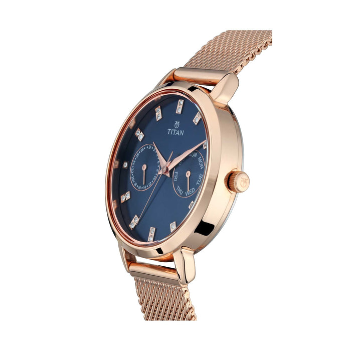 Titan Sparkle Blue Dial Analog Multi Function Watch for Women 2569WM05
