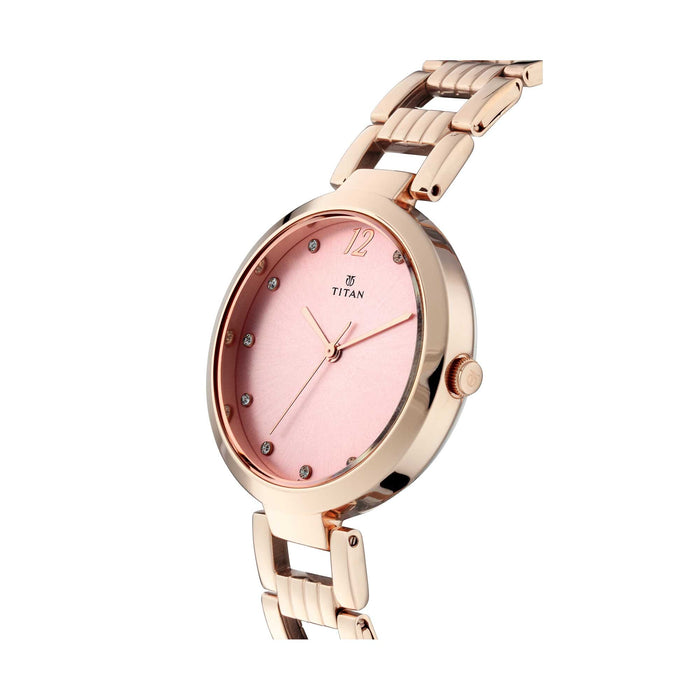 Titan Sparkle Dial Analog Watch for Women - 2480WM02, bracelet