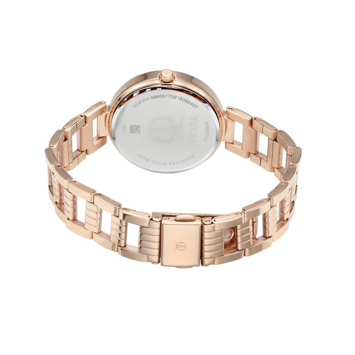 Titan Sparkle Dial Analog Watch for Women - 2480WM02, bracelet