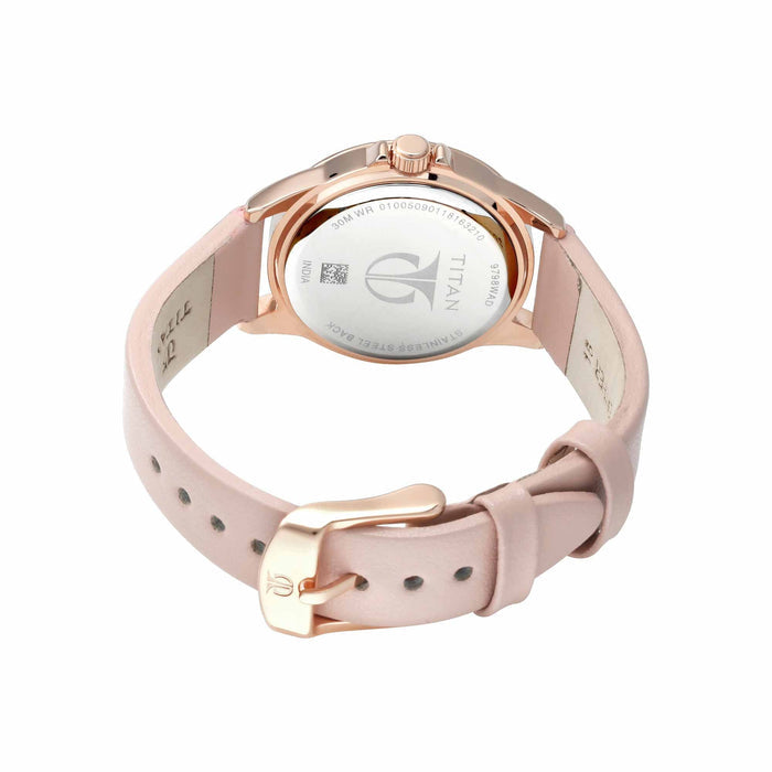 Titan Sparkle Pink Dial Analog Watch for Women 9798WL01