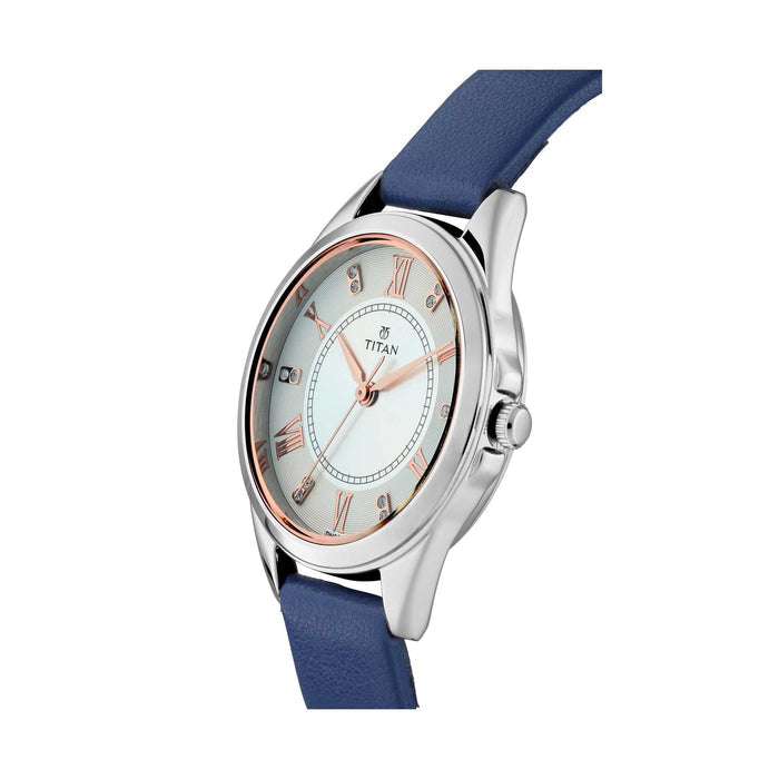Titan Sparkle White Dial Analog Watch for Women 2565SL02