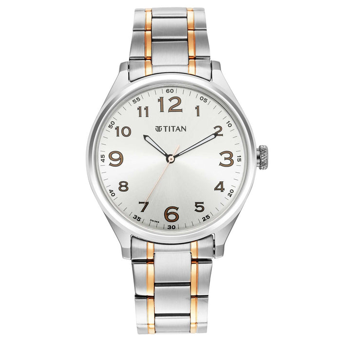 Titan Trendsetters Silver White Dial, bracelet
