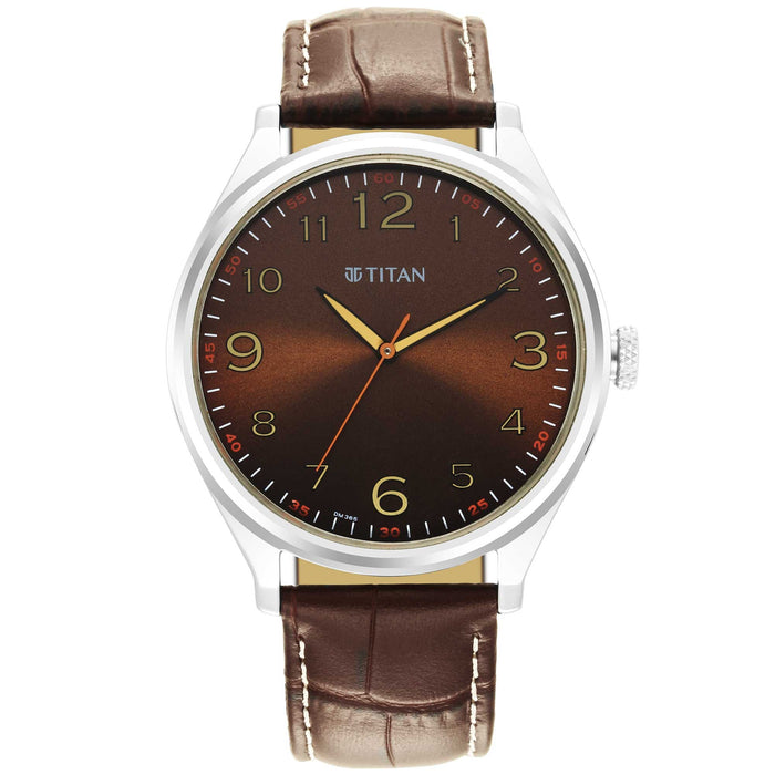 TITAN Trendsetters With Dark Brown Dial, strap