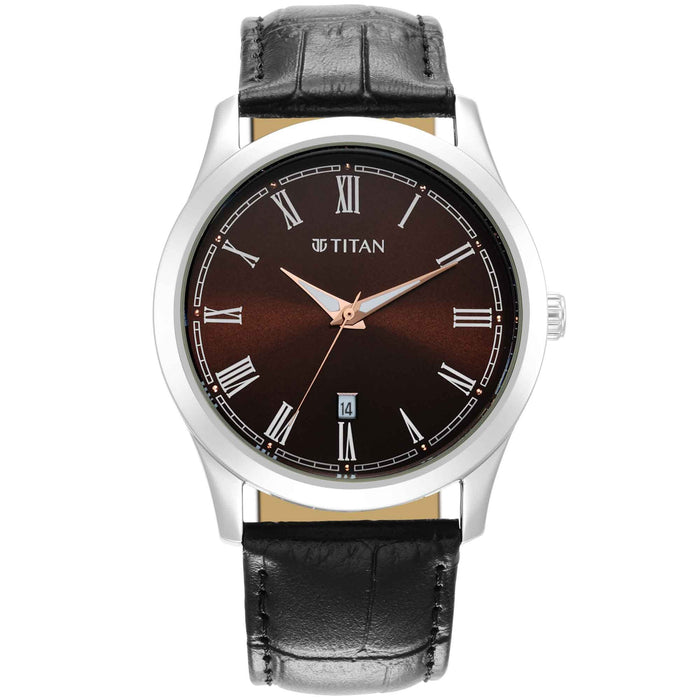 Titan Trendsetters With Dark Brown Dial, strap