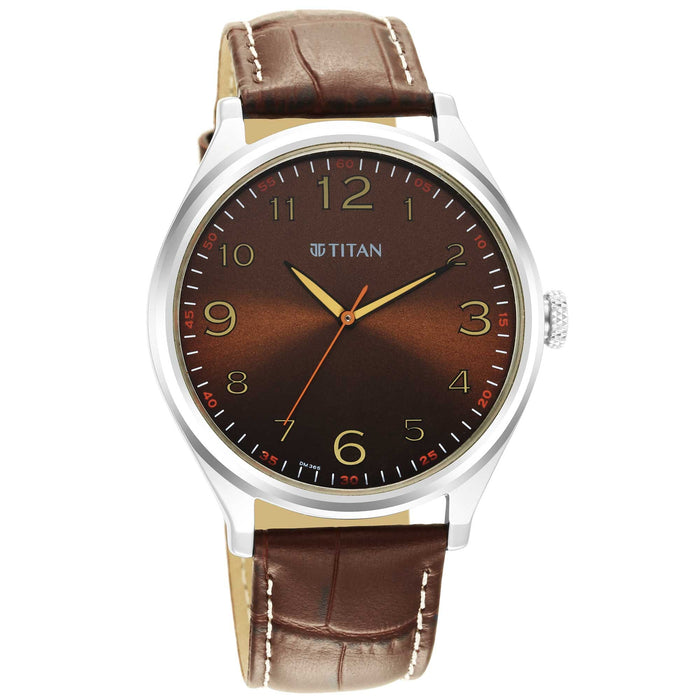 TITAN Trendsetters With Dark Brown Dial, strap