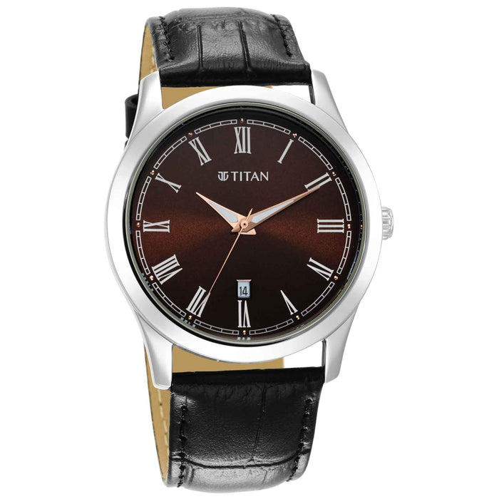 Titan Trendsetters With Dark Brown Dial, strap