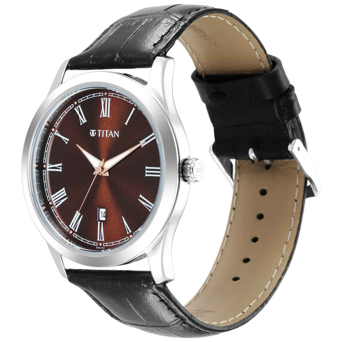 Titan Trendsetters With Dark Brown Dial, strap
