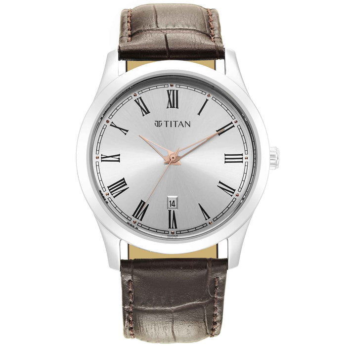 Titan Trendsetters With Silver White Dial, strap