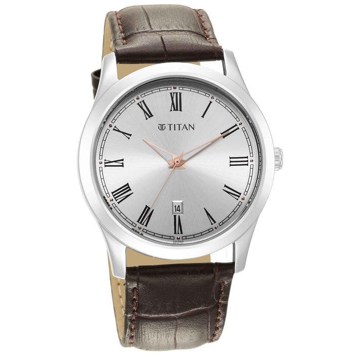 Titan Trendsetters With Silver White Dial, strap