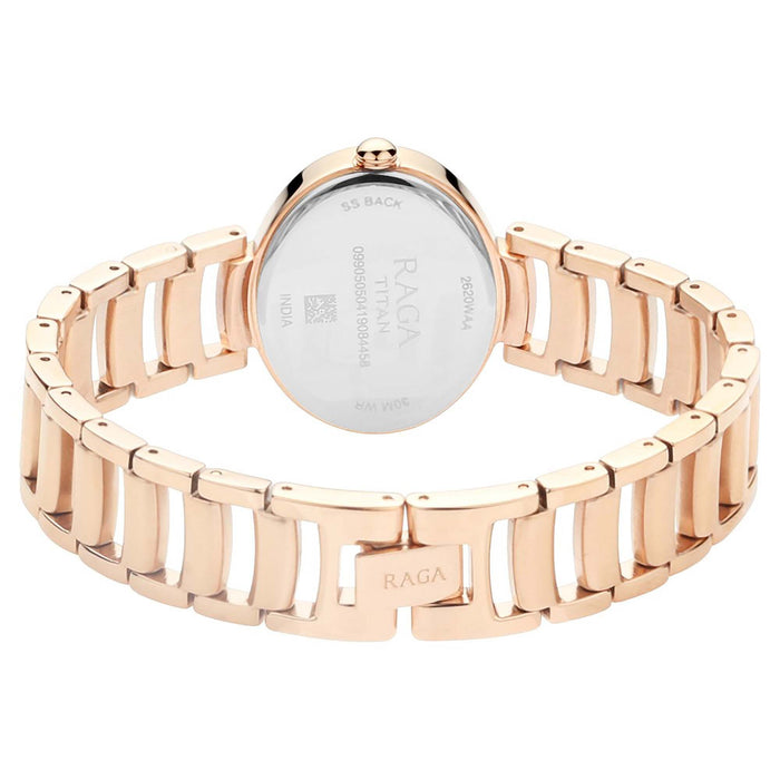 Titan Viva Analog Rose Gold Dial Women's Watch-2620WM01
