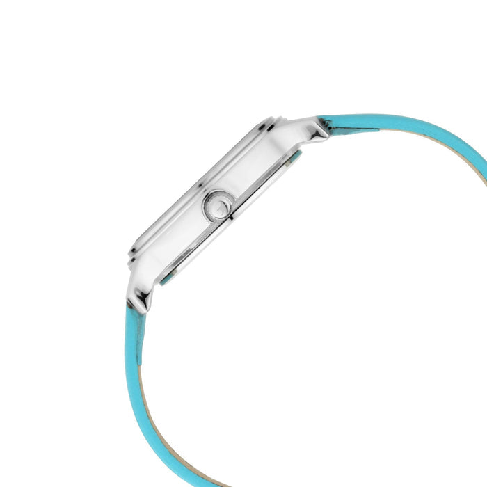 Titan Watch for Women, Quartz Movement, Analog Display, Blue Leather Strap-NR6217SL02, Blue, casual