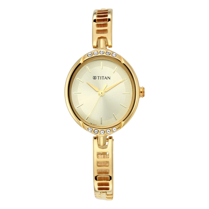 Titan Watches for Women (T2637YM01), Golden, Classic