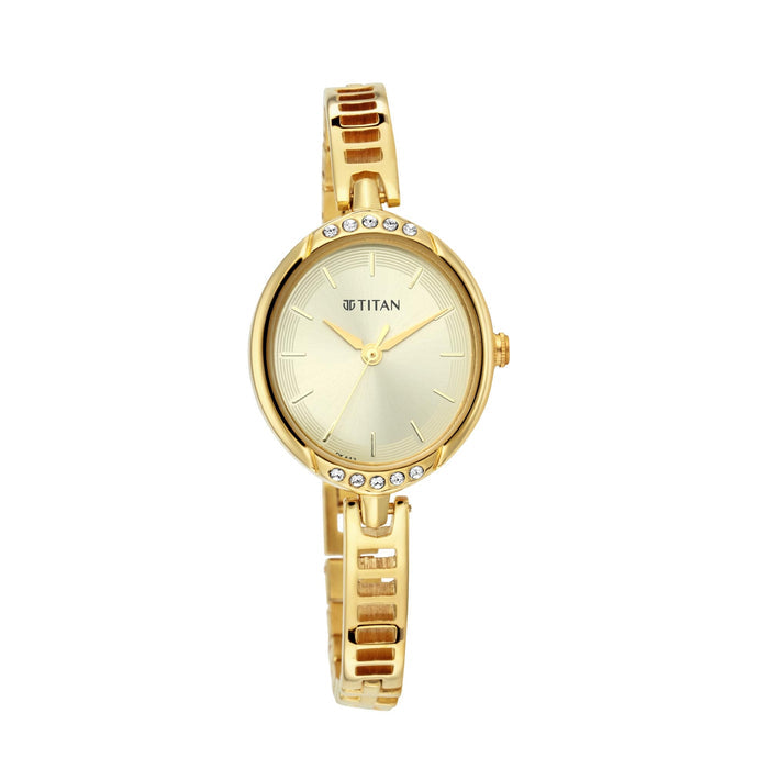 Titan Watches for Women (T2637YM01), Golden, Classic