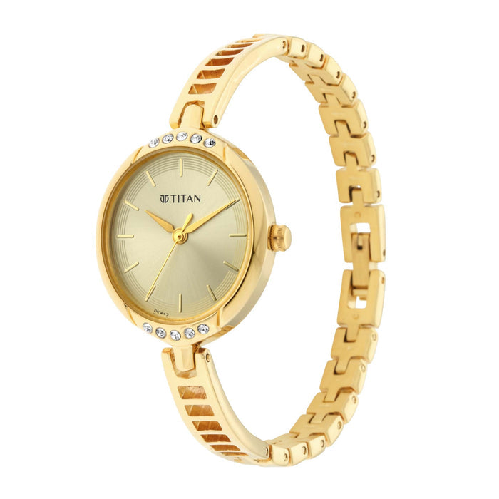 Titan Watches for Women (T2637YM01), Golden, Classic