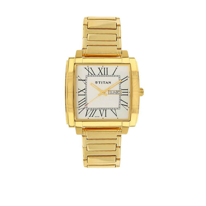 Titan White Dial Analog Watch 1586YM01