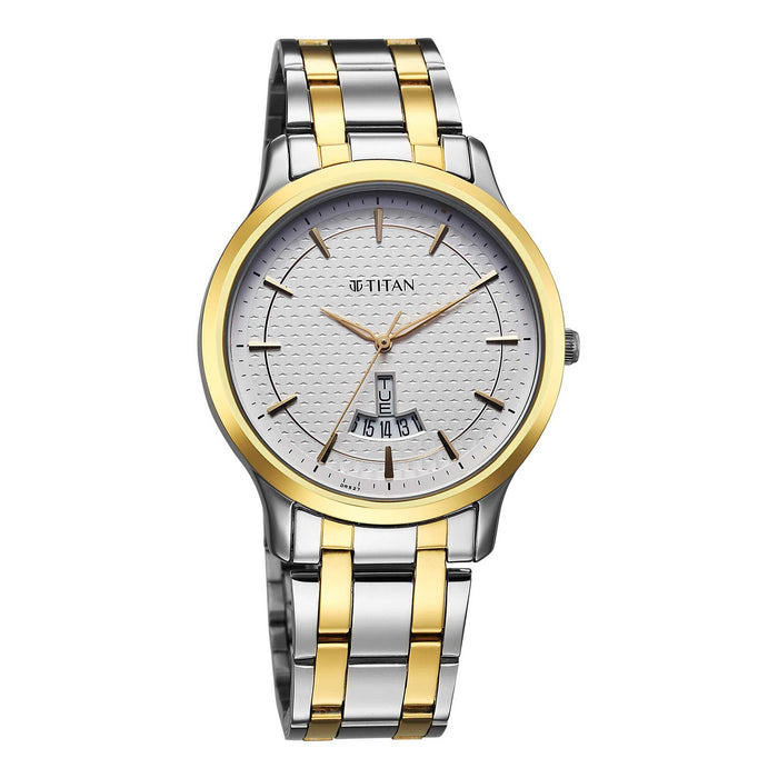 Titan White Dial Analog Watch for Men