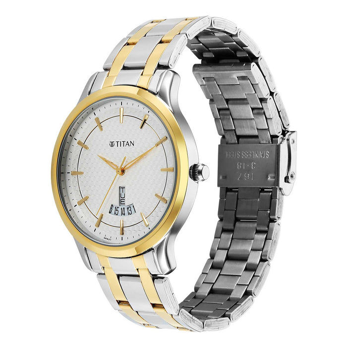 Titan White Dial Analog Watch for Men