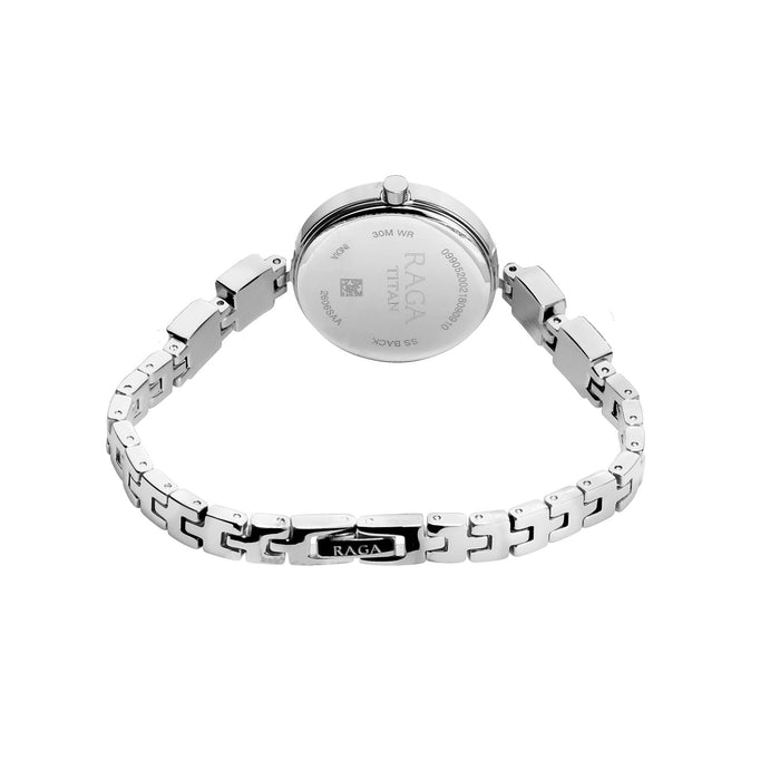 Titan Women's Analogue Quartz Silver Metal Strap Watch - 2606SM01