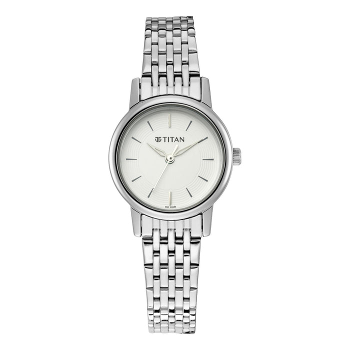 Titan Women's Quartz Watch with Analog Display and Metal Bracelet 2593SM04