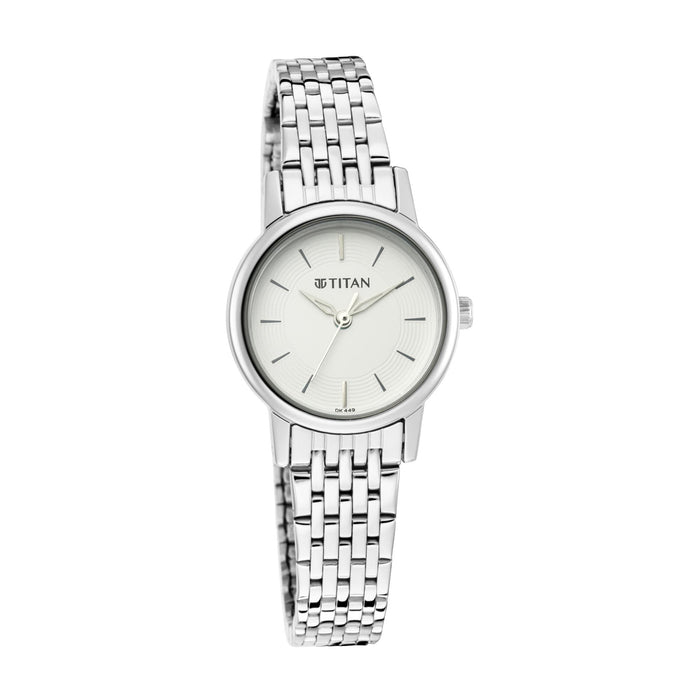 Titan Women's Quartz Watch with Analog Display and Metal Bracelet 2593SM04