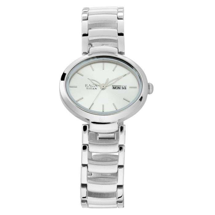 Titan Women's Quartz Watch with Analog Display and Metal Bracelet 2620SM01