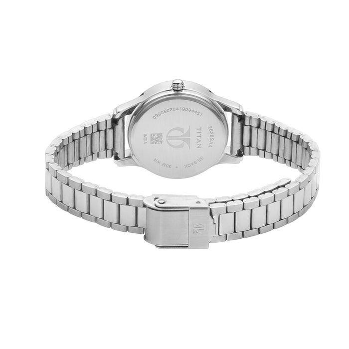 Titan Women's Quartz Watch with Analog Display and Metal Bracelet 2628SM01