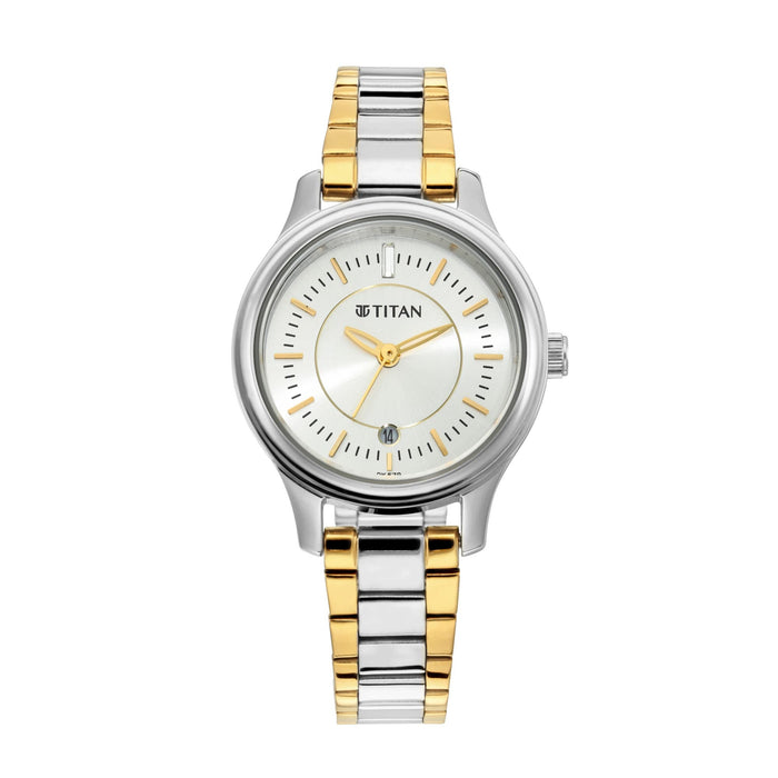 Titan Women's Quartz Watch with Analog Display and Stainless Steel Bracelet 2638BM01