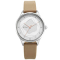 Titan Women's Wander White Dial Leather Strap Watch