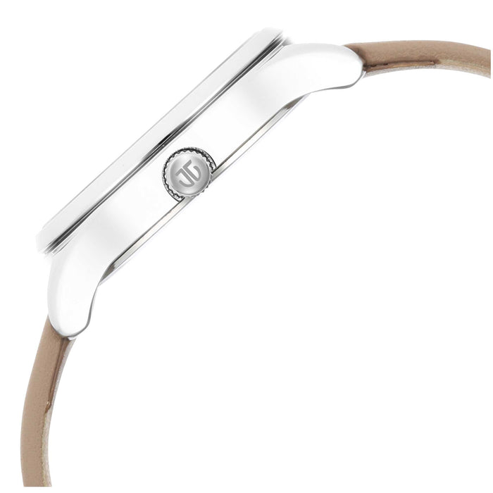 Titan Women's Wander White Dial Leather Strap Watch