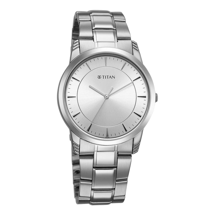 Titan Workwear Black Dial Analog with Date Stainless Steel Strap Watch for Men 1774SM02