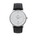 TITAN Workwear Men’s Contemporary Watch - Quartz, Water Resistant, Leather Strap - Black Band and White Dial