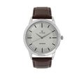 Titan Workwear Men’s Designer Dress Watch | Quartz, Water Resistant, Leather Band | Brown Band and Silver Dial